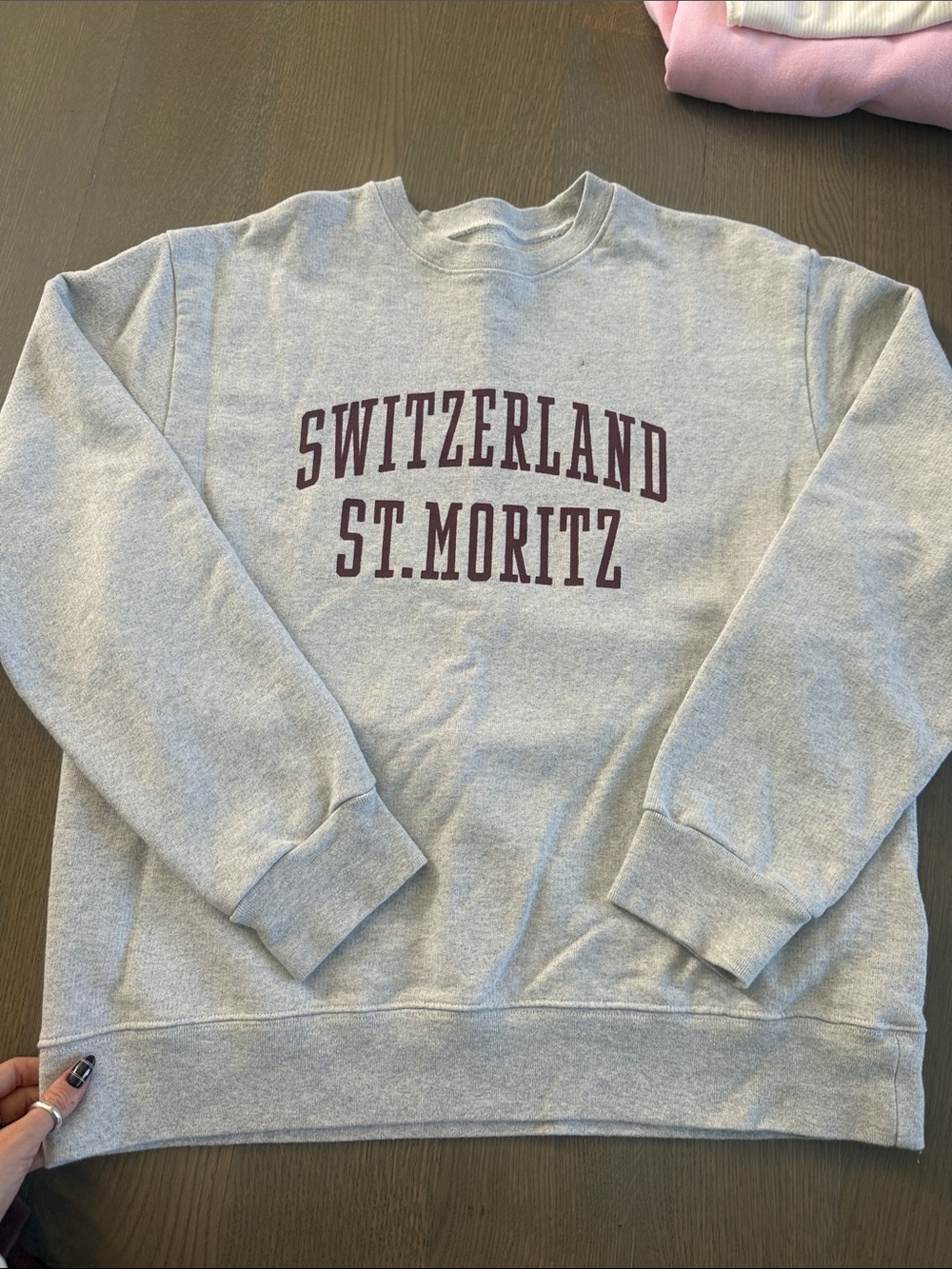 Brandy Melville Switzerland grey sweatshirt